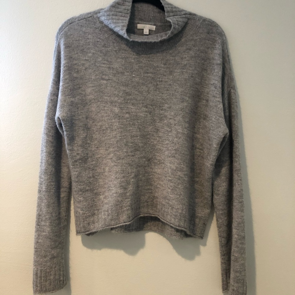 Cropped Mock Neck Sweater